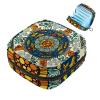 Abstract Mandala Colourful First Period Kit for Girls, Tampon Pantyliners Menstrual Purse, Nursing Pad Holder with Zipper, Sanitary Collect Napkin Bag Organizer view 1