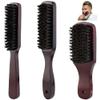 Men Beard Brush Natural Boar Bristle Brush Stiff Beard Brush Moustache Cleaning Brush Shaving Comb Barber Hair Styling Comb view 1