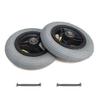 2 Pcs 6x1 Wheelchair Front Wheels Assembly, 6 Inch Inflatable Anti-Slip Rubber Replacement Wheelchair Wheels for Disabled Old People Wheelchairs with 5/16" (8 mm) Bearing view 1