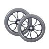2 Pcs 14 Inch Manual Wheelchair Rear Wheels, 14x1.75 PU Solid Replacement Wheelchair Caster Assembly with 1/2" (12mm) Bearing view 1