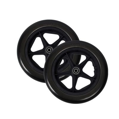 1 Pair 12x2 Wheelchair Rear Wheels Assembly, PU Solid Manual Wheelchairs Replacement Wheel with 1/2" (12mm) Bearing (Size : 12x2A)