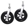 6inch/7inch/8inch Front Wheels for Manual Wheelchair, Anti-Slip Solid Wheel Front Casters, Black Replacement Wheels with Aluminum Forks (Pair) (Size : 20cm/8inch) view 1
