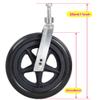 6inch/7inch/8inch Front Wheels for Manual Wheelchair, Anti-Slip Solid Wheel Front Casters, Black Replacement Wheels with Aluminum Forks (Pair) (Size : 20cm/8inch) view 2