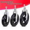 6inch/7inch/8inch Front Wheels for Manual Wheelchair, Anti-Slip Solid Wheel Front Casters, Black Replacement Wheels with Aluminum Forks (Pair) (Size : 20cm/8inch) view 4