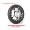 1 Pair 12x 2 Wheelchair Rear Wheels Assembly, PU Pneumatic Electric Wheelchair Replacement Wheel, Aluminum Rim with 17mm (11/16'') Bearing and Keyway 6mm (1/4") view 2