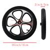1 Pair 16x2.125 Replacement Electric Wheelchair Rear Wheels, PU Inflatable/Solid Tire, Aluminum Alloy Hub with 5/8" (17mm) Bearing and Keyway 1/4" (6mm) (Size : 16x2.125 A) view 4