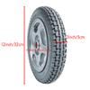 12 1/22 1/4 Electric Wheelchair Replacement Rear Wheels, Non-Inflatable Solid Rubber Tire with 11/16" (17mm) Bearings and Keyway 1/4" (6mm), Grey (1 Pair) view 2