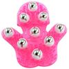 Duontyye Palm Shaped Massage Glove Body Massager with 9 360-Degree-Roller Metal Roller Ball Beauty Body Care (Pink) view 1