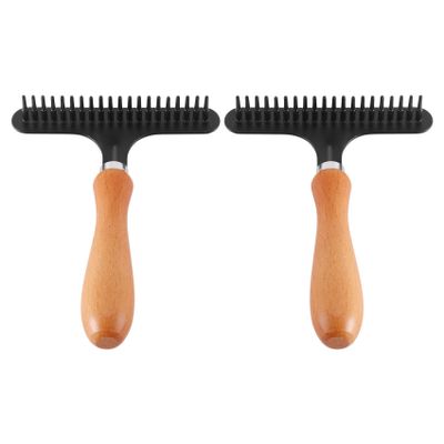 Duontyye 2PCS Carpet Restoration Carpet Groomer Rake Rug Rake,Hair Cleaner Suitable for Rug and Carpet