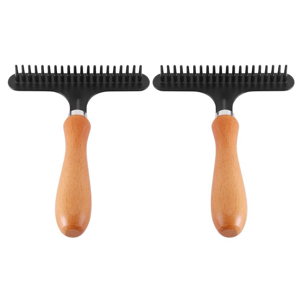 Duontyye 2PCS Carpet Restoration Carpet Groomer Rake Rug Rake,Hair Cleaner Suitable for Rug and Carpet