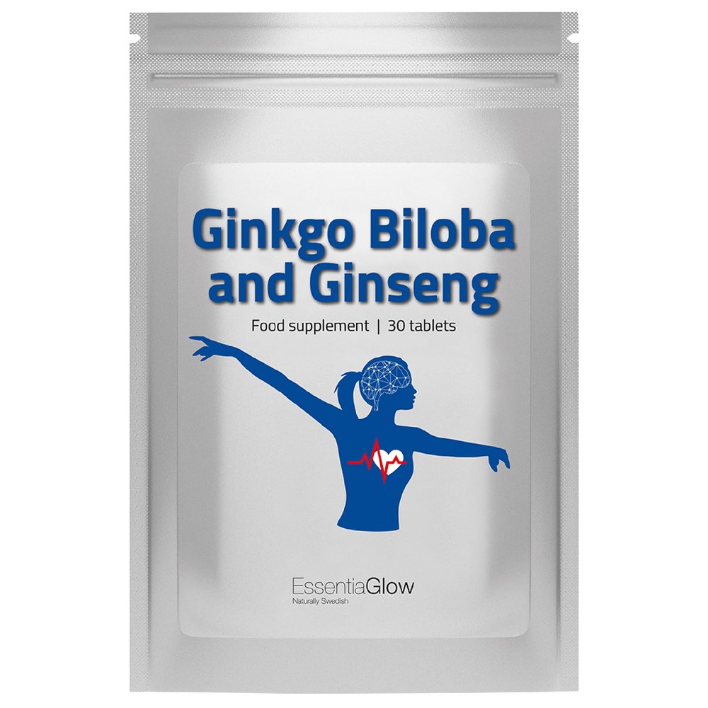 30 Ginkgo Biloba & Ginseng Tablets | 1,560mg per Tablet | High Strength Vegan Supplement (from 120mg Ginkgo Biloba Extract & 120mg Ginseng Extract) | for Clarity, Memory & Focus | 1 Month's Supply
