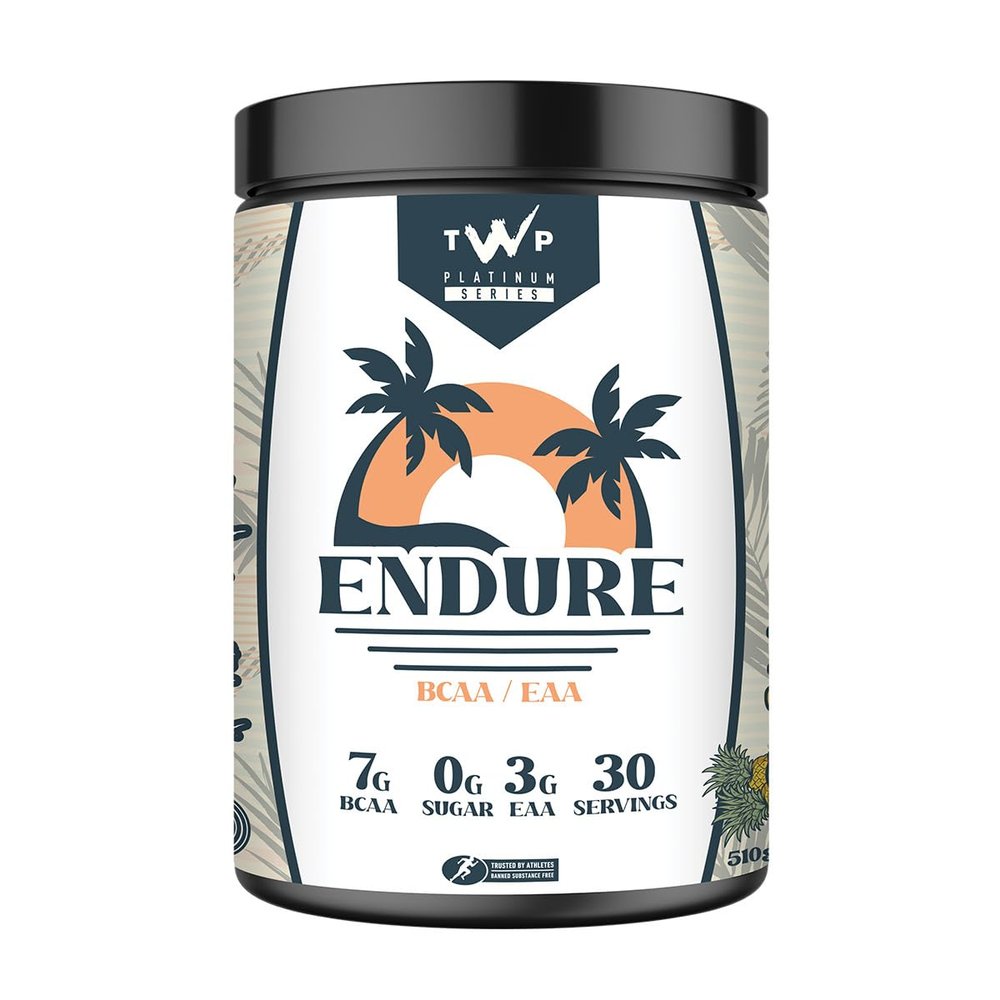 TWP Nutrition Platinum Series Endure, EAAs & BCAAs Electrolyte Blend Pre, Intra and Post Workout, Zero Sugar, 510g and 30 Servings, 20 Great Flavours (Pina Colada)