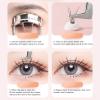 Eyelash Extension Tweezers Non-Slip Handle, Close Bite, Stainless Steel, Small Size, Cluster Lashes Taking and Fanning, Perfect for Home and Salon view 2
