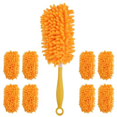 REDONES Reusable Duster Refills Compatible with Swiffer, 360 Heavy Duty Dusters Refills 8 Pack (Yellow, Microfiber)