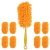 REDONES Reusable Duster Refills Compatible with Swiffer, 360 Heavy Duty Dusters Refills 8 Pack (Yellow, Microfiber) view 1