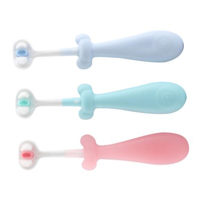 SKISUNO 3pcs Cute Soft Bristles Toothbrushes for Toddlers Gentle Oral Care Non-Harmful Material Ergonomic Design for Boys and Girls Boys Girls
