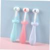 SKISUNO 3pcs Cute Soft Bristles Toothbrushes for Toddlers Gentle Oral Care Non-Harmful Material Ergonomic Design for Boys and Girls Boys Girls view 4