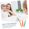 BCOATH 3pcs Boys and Girls Rotatable Toothbrush Manual Supple Brush for Boy Girl's Oral Cleaning Suitable for Year Olds view 3