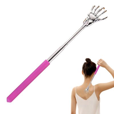 Adjustable Back Scraper - Pull-out Back Scraper, Adjustable Hand Shaped Back Scraper|Adjustable Stainless Steel Tool for Itching, Portable Scraper for Men, Women, Kids 2 x 2