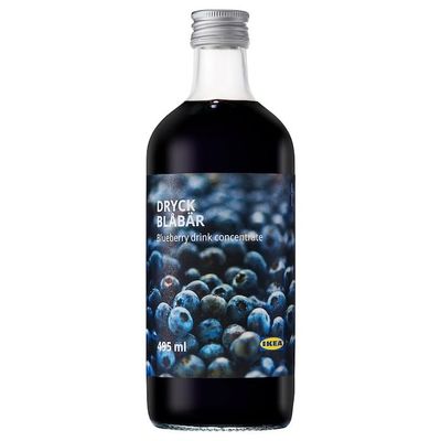 DRYCK BLBR Blueberry Syrup - Indulge in True Nordic Flavor, 495 ml