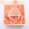 3 Little Desserts 'Happy Anniversary' Cupcake Toppers - Engraved Charms - Pack of 6 - Anniversary & Celebration Toppers - Acrylic - Gold view 4