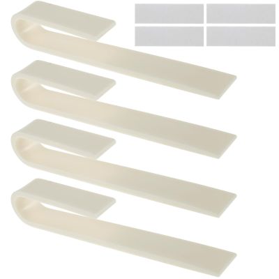 BUTORY 4 Pack Tumbler Lid Organizer Space Saving Cup Lid Organizer Self-Adhesive Tumbler Lid Hook Holds 7-8 Glass Lids Clutter-Free Cup Lid Holder Hanger for Kitchen Cabinet and Countertop #