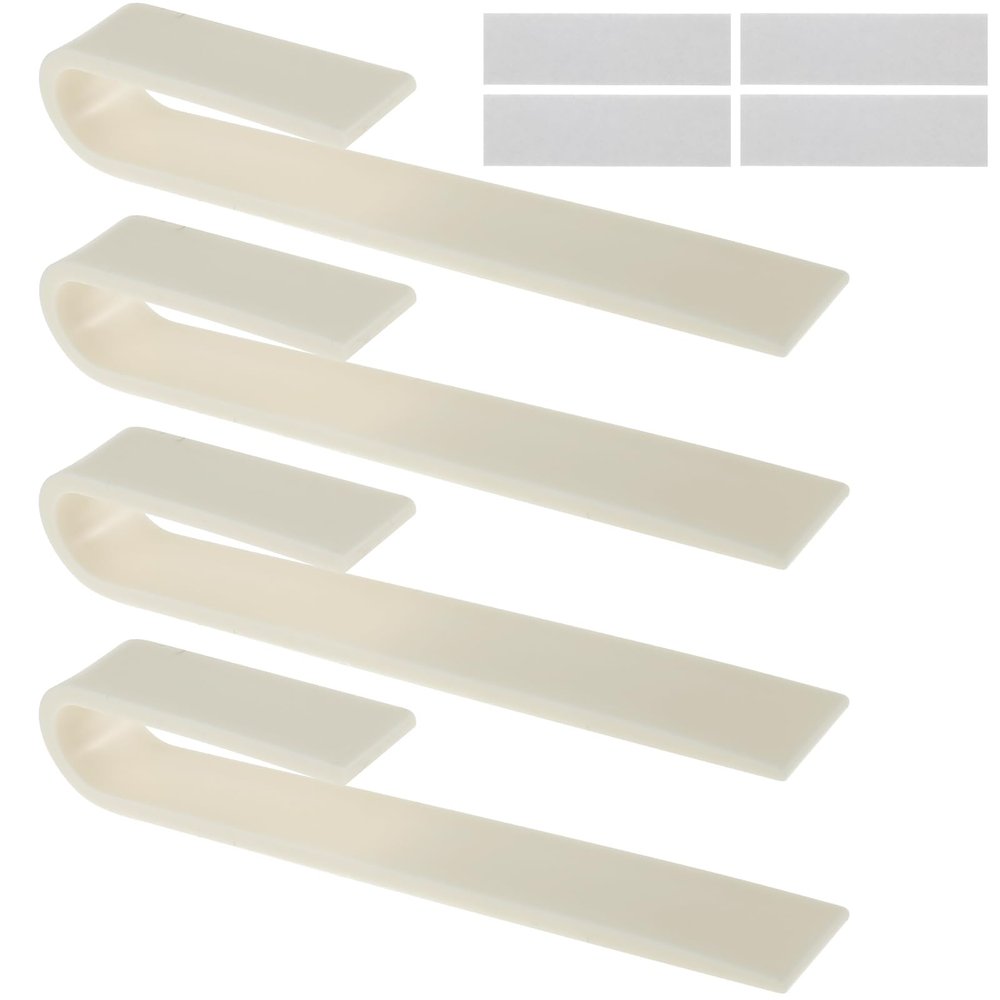 BUTORY 4 Pack Tumbler Lid Organizer Space Saving Cup Lid Organizer Self-Adhesive Tumbler Lid Hook Holds 7-8 Glass Lids Clutter-Free Cup Lid Holder Hanger for Kitchen Cabinet and Countertop #