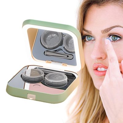 Lens Cleaner Machine - Lens Washer with and Tweezers, Lens Cleaning Box, Lens Case, Cleaning Machine for Hard Lens