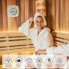 BUTORY Sauna Thermometer 2 in 1 Wooden Sauna Thermometer Hygrometer Precise Indoor Sauna Hygrothermograph 10-120 Sauna Thermometer Portable Sauna Hygrometer for Sauna Room Hotel 14x14x3cm # view 3