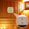 BUTORY Sauna Thermometer 2 in 1 Wooden Sauna Thermometer Hygrometer Precise Indoor Sauna Hygrothermograph 10-120 Sauna Thermometer Portable Sauna Hygrometer for Sauna Room Hotel 14x14x3cm # view 4