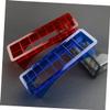 MAGICLULU Clipper Guard Organizer Box Combs Universal Hair Clipper Storage Case for Barbers Red Styles Sturdy and Protective Hairdressing Tool Holder view 2