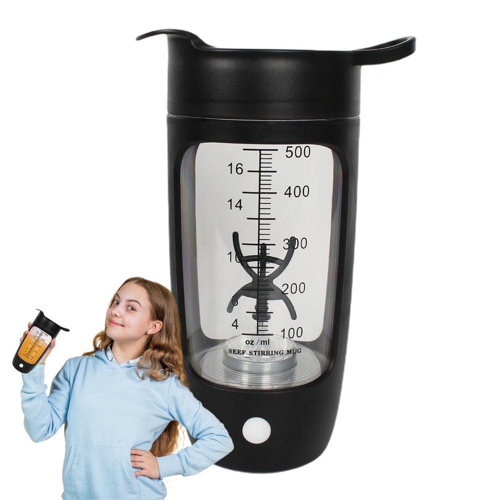Protein Shake Mixer, High-Speed Safety Mixer Bottle for Protein, Portable USB Rechargeable Multifunctional Shaker Cups with 600ml Capacity for Protein