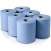ARA CHOICE 6X Rolls Blue Centre Feed Embossed 2 Ply Paper Kitchen Hand Towels 375 Sheets Per Roll Toilet Tissue Paper Universal Towel Refill Towel Dispenser for Home Office Warehouse Bathroom Garage view 1
