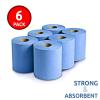 ARA CHOICE 6X Rolls Blue Centre Feed Embossed 2 Ply Paper Kitchen Hand Towels 375 Sheets Per Roll Toilet Tissue Paper Universal Towel Refill Towel Dispenser for Home Office Warehouse Bathroom Garage view 3
