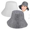 COLLBATH Felt Sauna Hats 2 Pcs Grey White Sauna Cap for Men and Women Bathing Spa Anti Heat