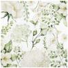 100 White Floral Luncheon Napkins Disposable Blossom Flowers Paper Napkins 6.5 Inch Greenery Leaves Hand Napkin for Wedding Birthday Bridal Shower Party Supplies