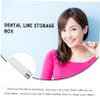 SEWOART Portable Floss Organizer Box Automatic Compact Floss Pick Case White Dental Holder for Daily Travel Teeth Cleaning view 3