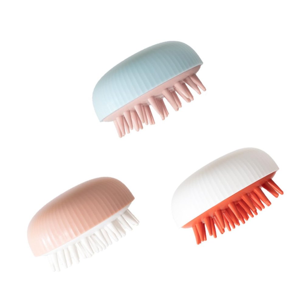 KOMBIUDA 3pcs Shampoo Brush for and Boy Girl Ergonomic Scalp Lightweight Hair Cleaning Tool for Deep Cleansing and Relaxation