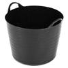 40 Litres Strong Robust Flexible Tubs Multi Purpose Storage Container Bucket Black Yellow or Red Coloured For Garden & Home (10, Red) view 2