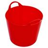 40 Litres Strong Robust Flexible Tubs Multi Purpose Storage Container Bucket Black Yellow or Red Coloured For Garden & Home (10, Red) view 3