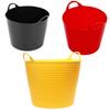 40 Litres Strong Robust Flexible Tubs Multi Purpose Storage Container Bucket Black Yellow or Red Coloured For Garden & Home (5, Black) view 1