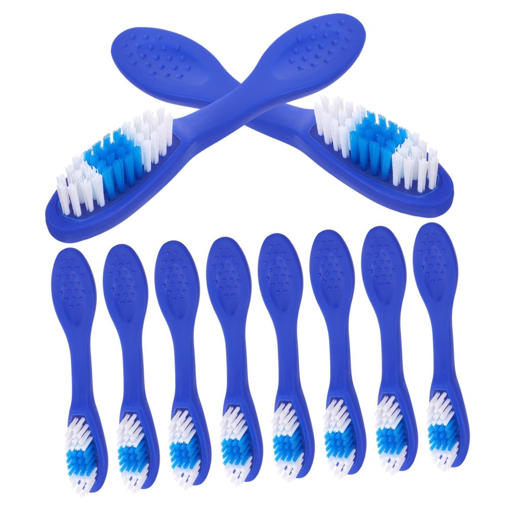 ORFOFE Mini Travel Toothbrush 10pcs Soft Bristle Sturdy Plastic Oral Cleaning Brush for Prison Guards and Inmate Use