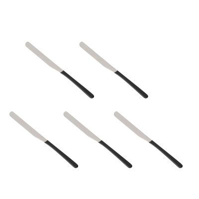 5pcs Stainless Steel Makeup Spatula Blending Stirring Cosmetic Mixing Scraper with Quantity for Professional and Home Use