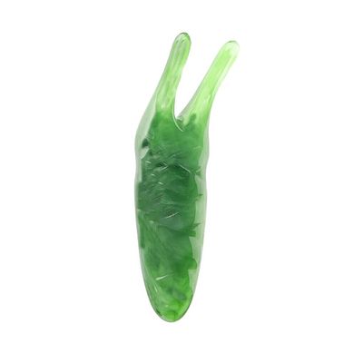 dijiusidy Resin Worm Shape Nose Massager Pedicure Scraping Circulation Portable Travelling Lifting Scraper Neck Wrist Hand, Green