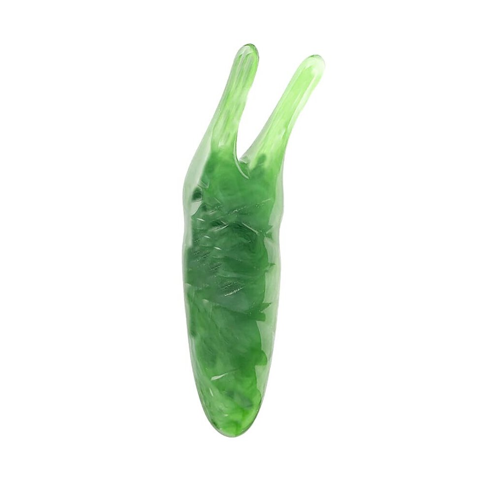 dijiusidy Resin Worm Shape Nose Massager Pedicure Scraping Circulation Portable Travelling Lifting Scraper Neck Wrist Hand, Green