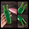 dijiusidy Resin Worm Shape Nose Massager Pedicure Scraping Circulation Portable Travelling Lifting Scraper Neck Wrist Hand, Green view 4
