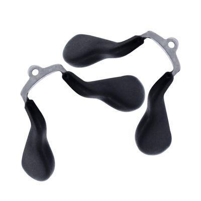 Anneome 2pcs Black Silicone Eyeglass Pads Push-in with Screw Flexible Children's -shaped Bridge Support Replacement for Glasses Frame Accessories