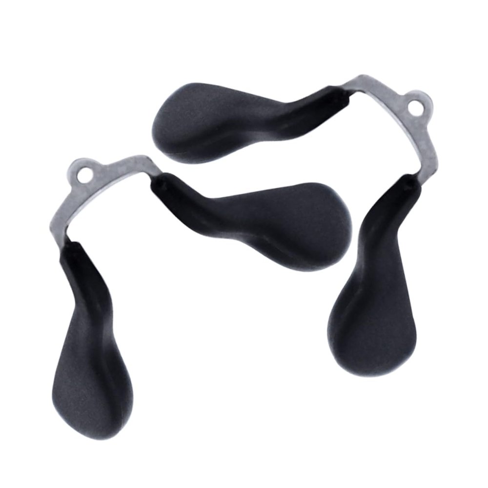 Anneome 2pcs Black Silicone Eyeglass Pads Push-in with Screw Flexible Children's -shaped Bridge Support Replacement for Glasses Frame Accessories