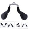 Anneome 2pcs Black Silicone Eyeglass Pads Push-in with Screw Flexible Children's -shaped Bridge Support Replacement for Glasses Frame Accessories view 2