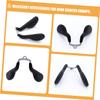 Anneome 2pcs Black Silicone Eyeglass Pads Push-in with Screw Flexible Children's -shaped Bridge Support Replacement for Glasses Frame Accessories view 4
